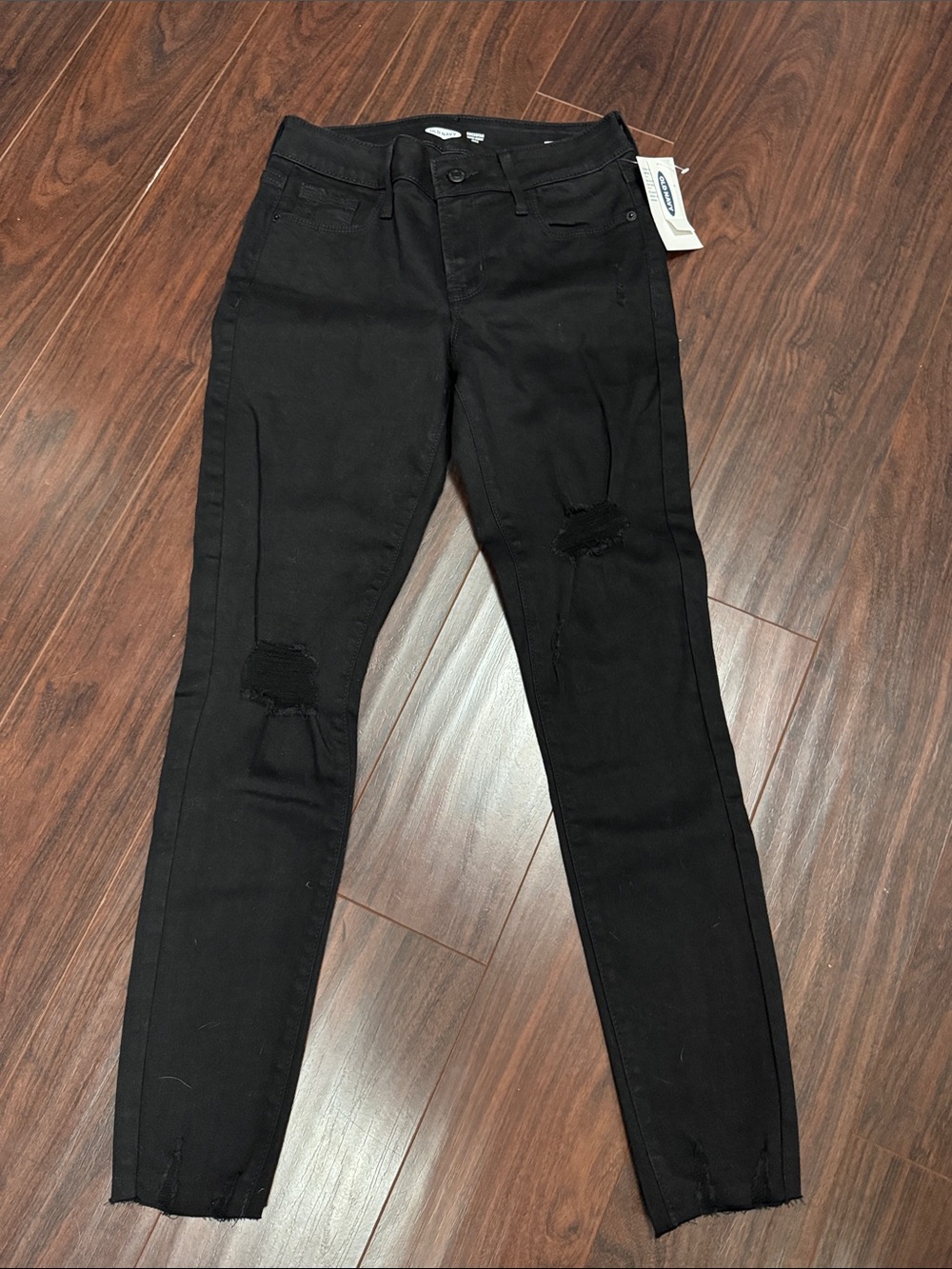 Old Navy Black Rockstar Super Skinny Ankle Jeans